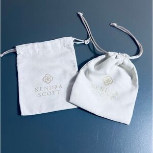 Kendra Scott Silver Suede Drawstring Jewelry Bags Authentic